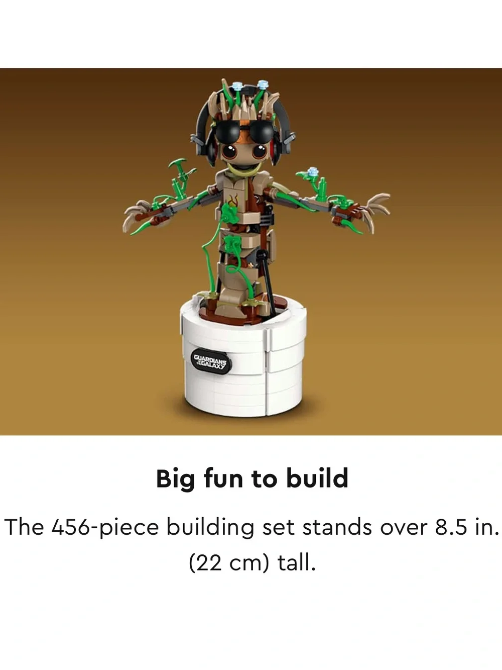 LEGO Marvel Dancing Groot Guardians of the Galaxy Interactive Set 76297